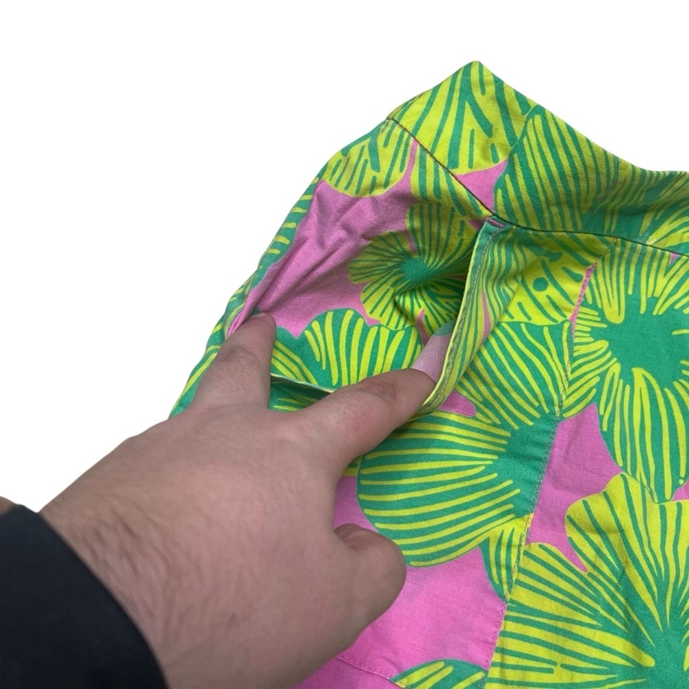 Lilly Pulitzer Hibiscus Vintage Skort Size 4 Pink Green Pockets - Picture 5 of 5
